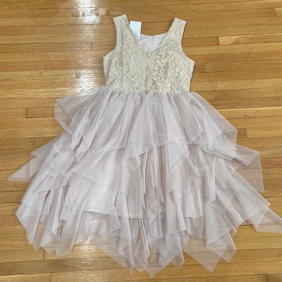 H&M Girls’ Layered Dress w/ lace looking top and tulle - Picture 2 of 5